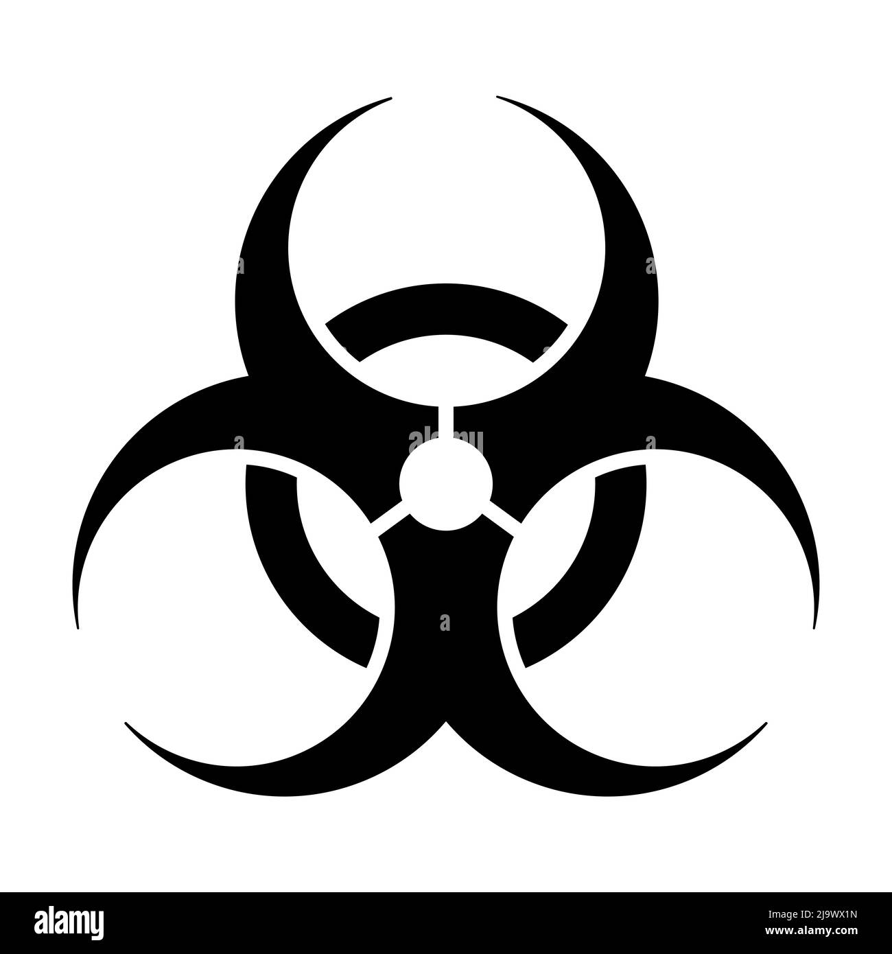 Biohazard icon. Biohazard symbol isolated on white background Stock