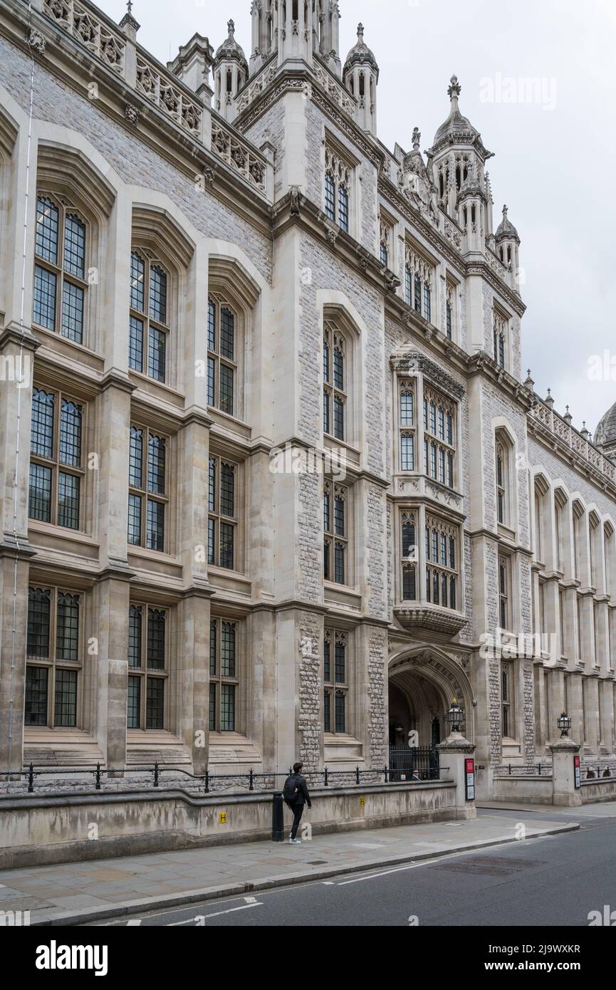 Facade of Maughan Library on Chancery Lane, part of the Strand Campus of Kings College London, England, UK. Stock Photo