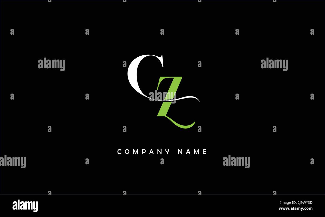 ZC, CZ Abstract Letters Logo Monogram Stock Vector