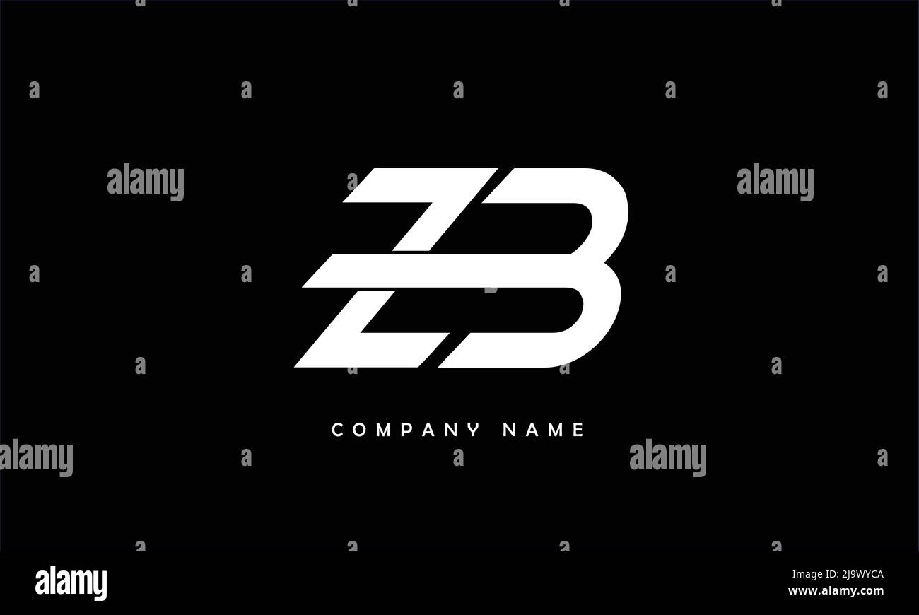 ZB, BZ Abstract Letters Logo Monogram Stock Vector