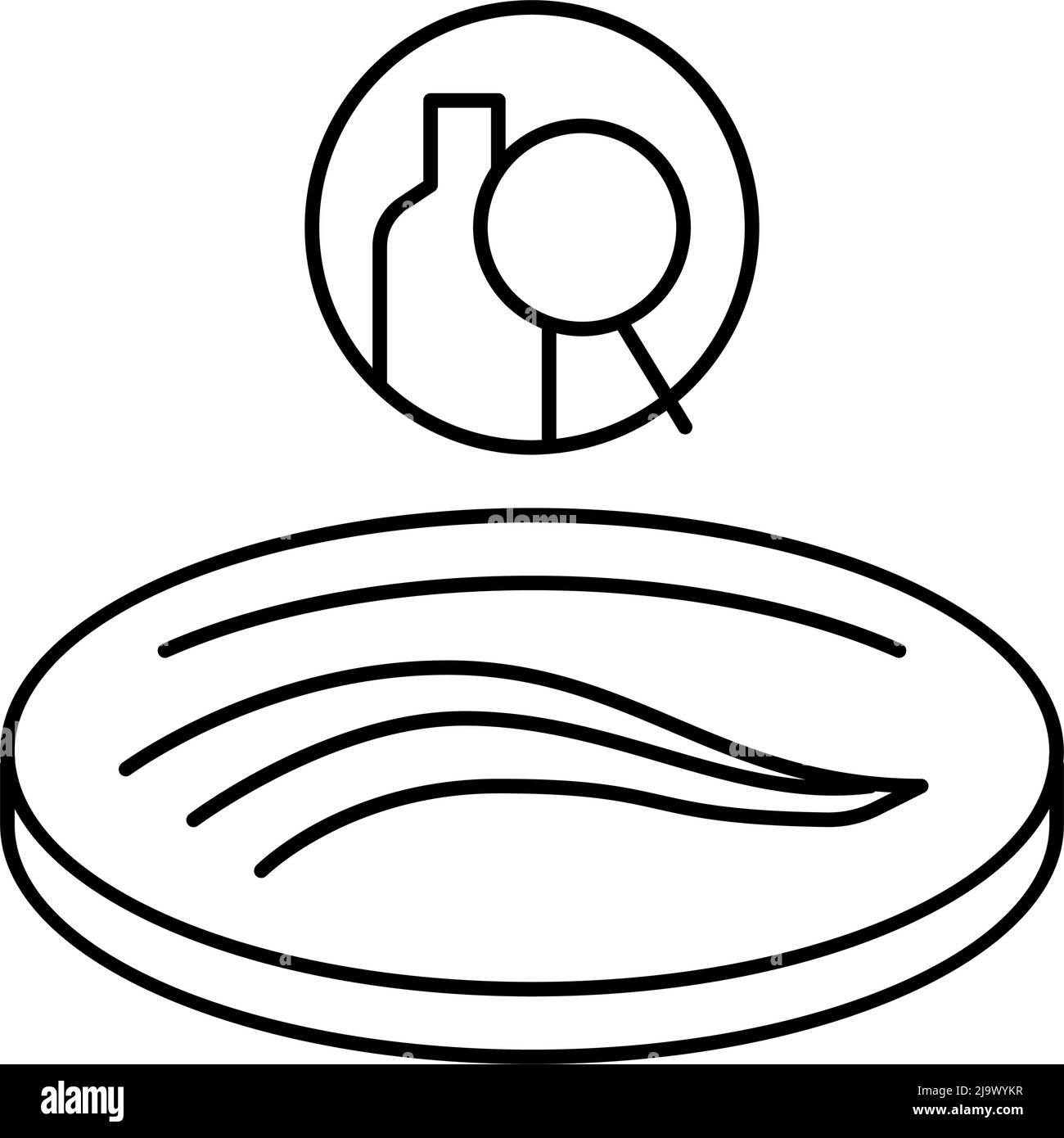 hair follicle alcohol test line icon vector illustration Stock Vector