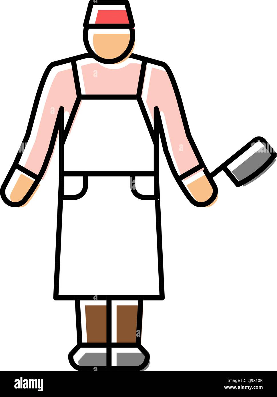 butcher man color icon vector illustration Stock Vector Image & Art - Alamy