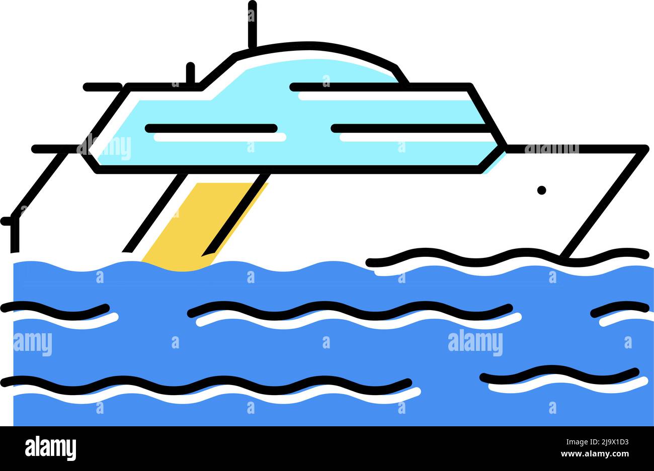 yacht transport color icon vector illustration Stock Vector Image & Art ...