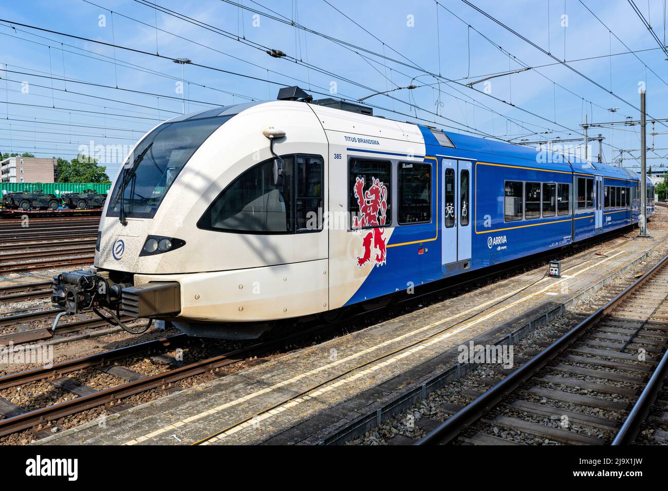Arriva Limburg Stadler GTW regional train at Venlo railway station Stock Photo