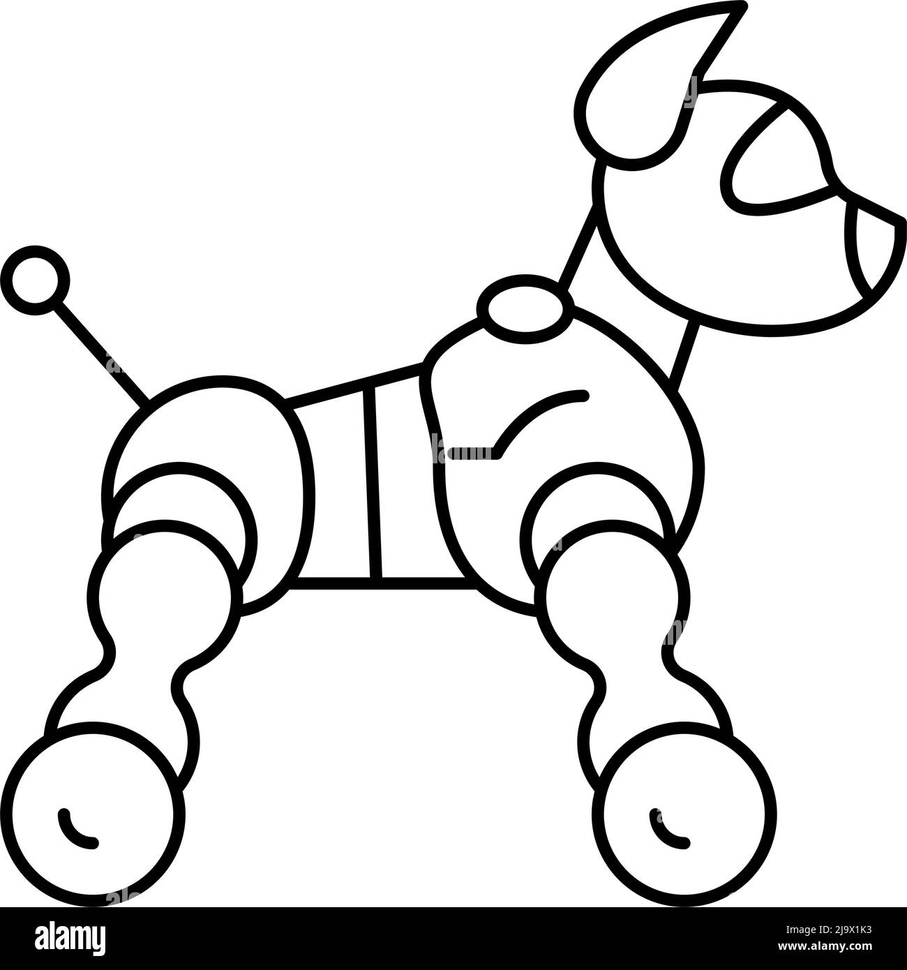 toy robot line icon vector illustration Stock Vector Image & Art - Alamy