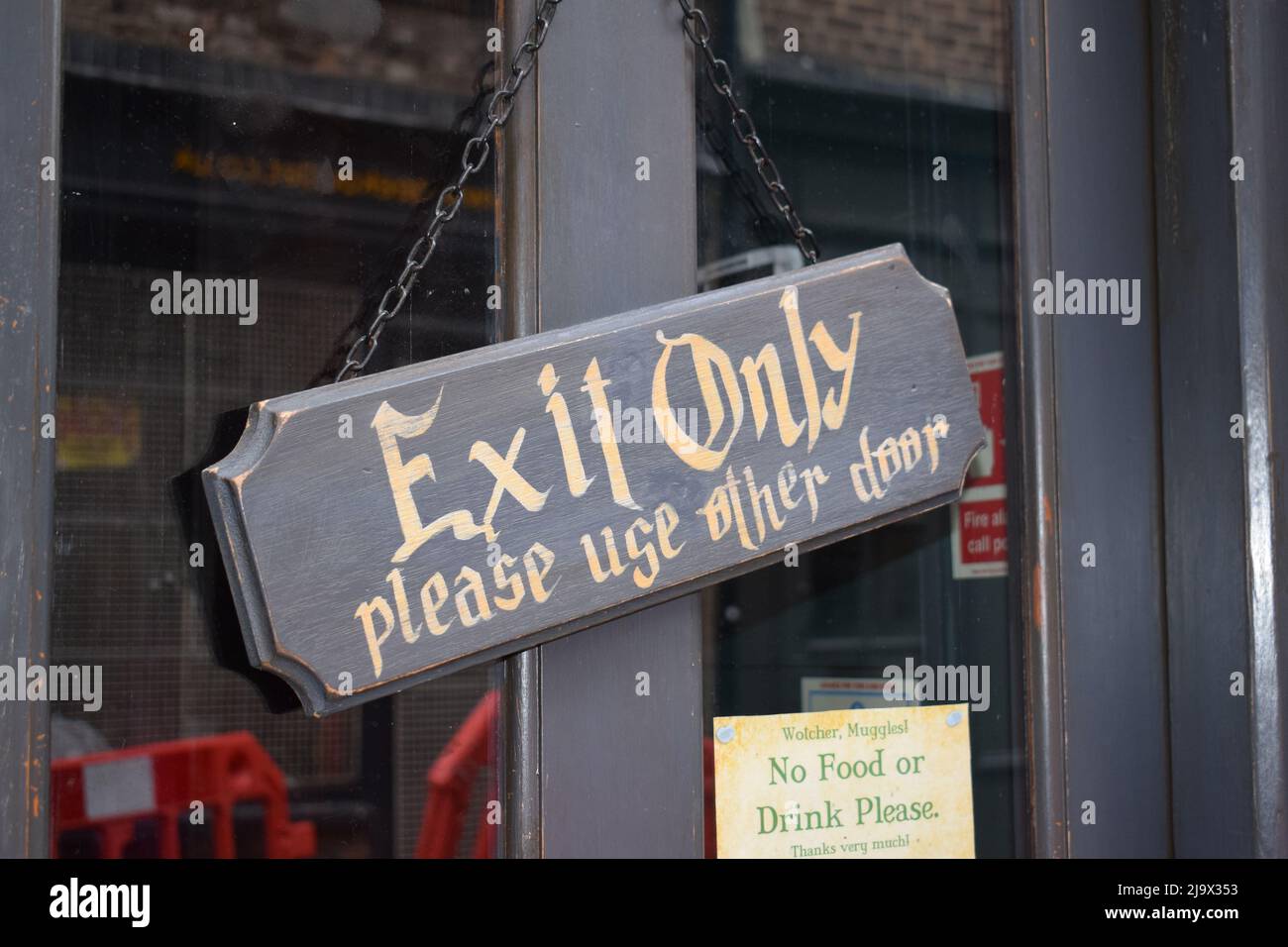 sign harry potter exit only Stock Photo - Alamy