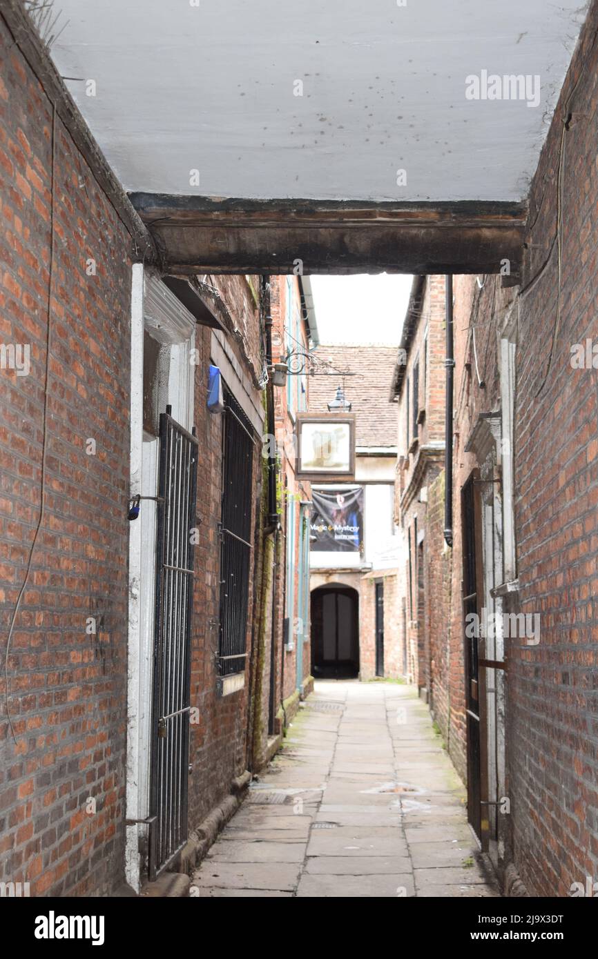 UK street the shambles buildings pretty travel tourist Stock Photo - Alamy