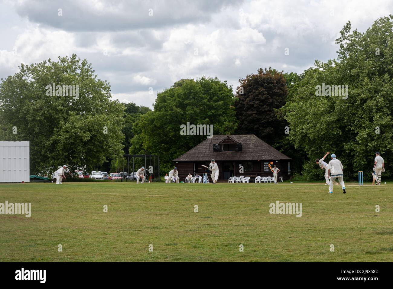 Village cricket match in Shalford, Surrey, England, UK Stock Photo Alamy