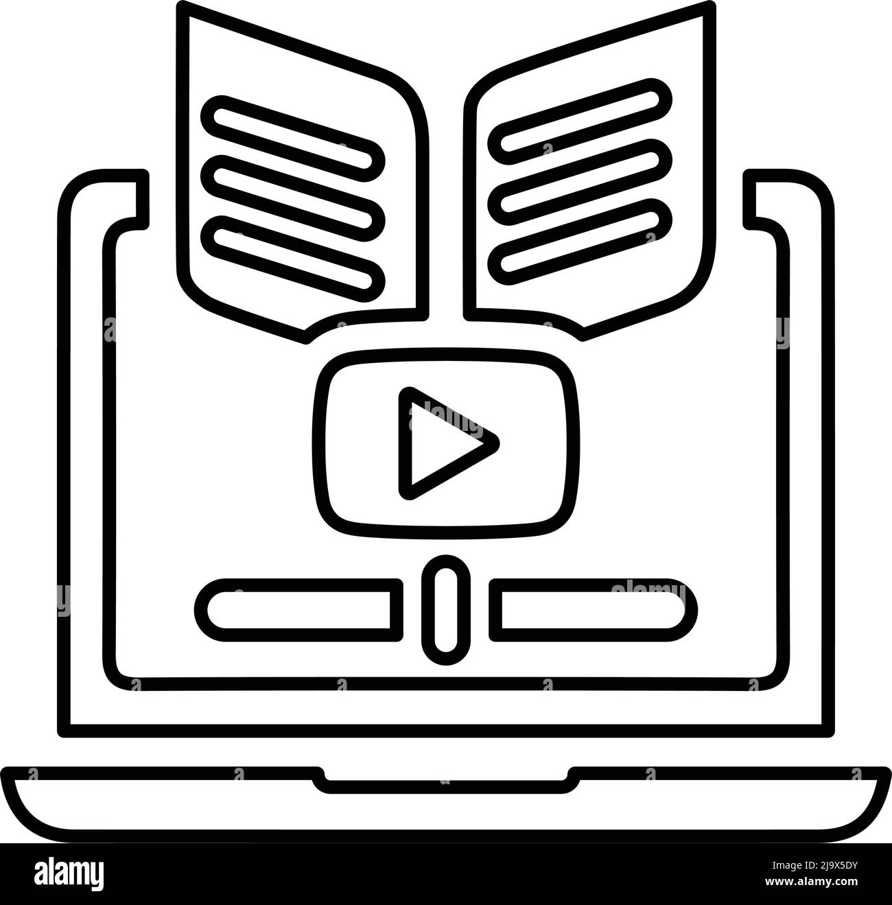 Tutorial, e-book, video icon. Beautiful design and fully editable ...