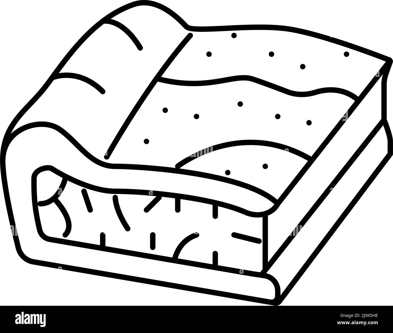 pie with spinach line icon vector illustration Stock Vector Image & Art ...