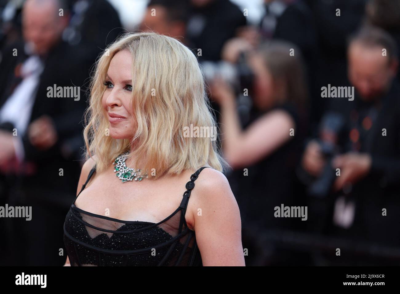 Kylie Minogue attends the screening of "Elvis" during the 75th annual
