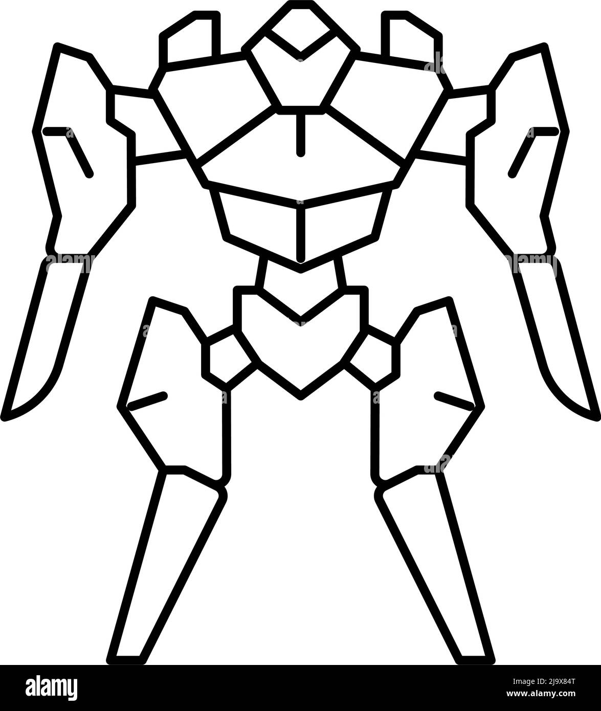 future robot line icon vector illustration Stock Vector Image & Art - Alamy