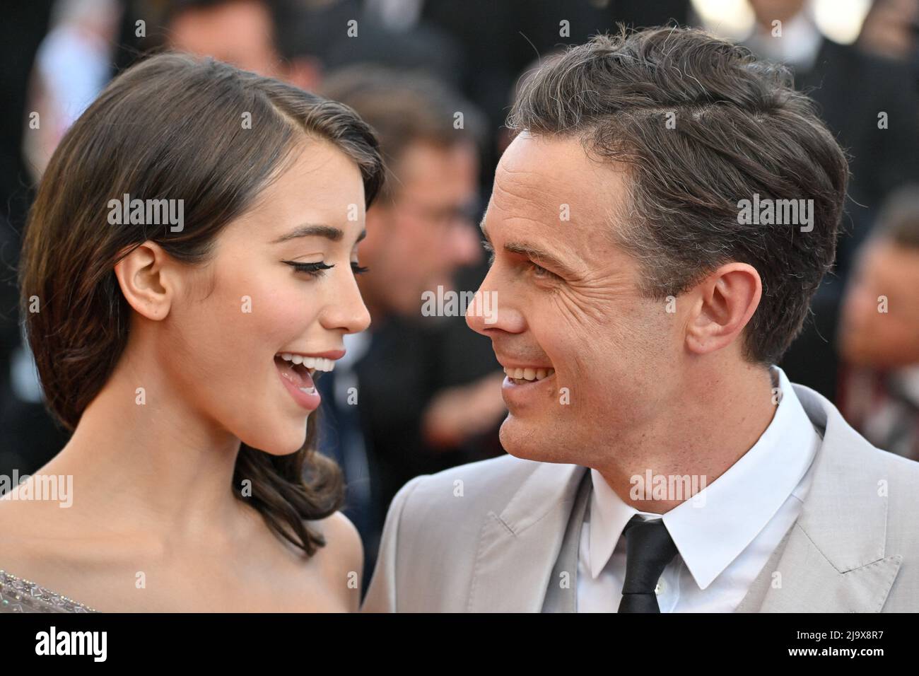 Caylee Cowan, Casey Affleck attending the premiere of the movie