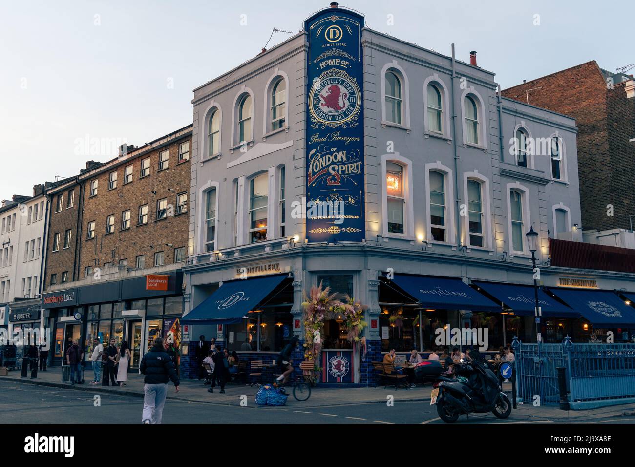 London, England May 14, 2022 Lively Portobello St in Notting Hill