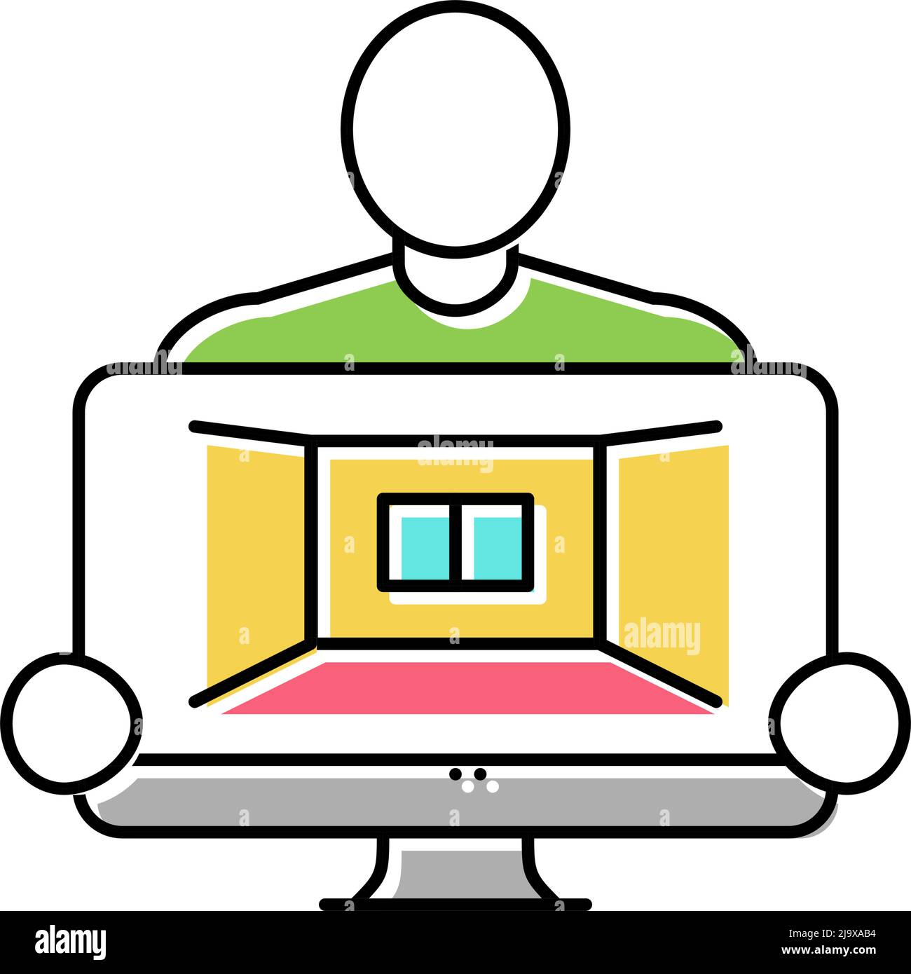 interior designer color icon vector illustration Stock Vector Image ...