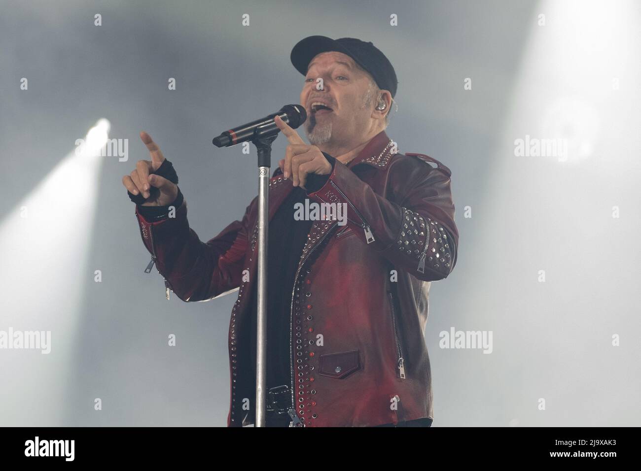 Milan, Italy. 24th May 2022. Italian singer Vasco Rossi during his live ...