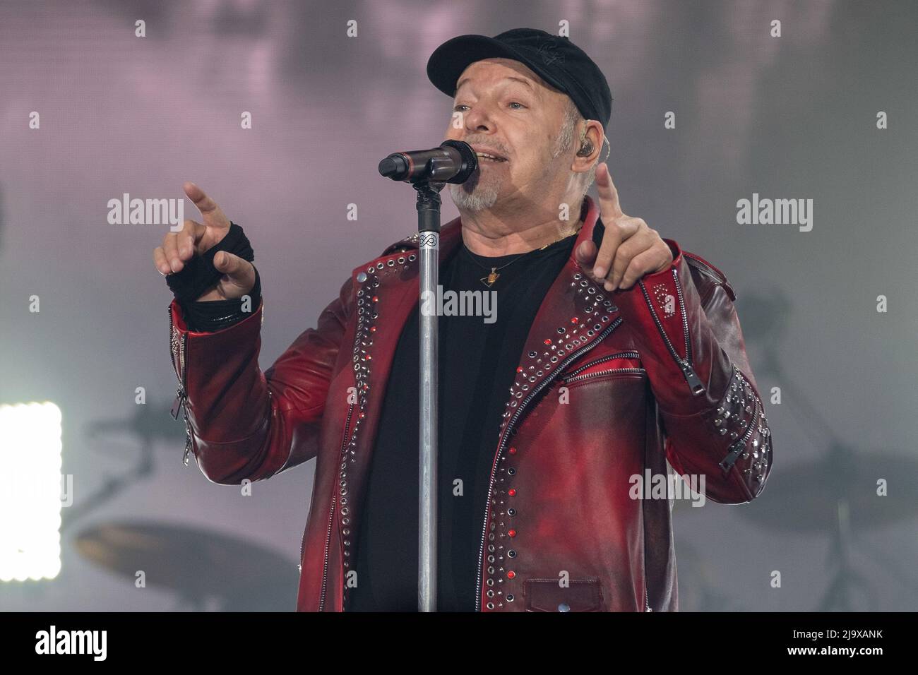 Milan, Italy. 24th May 2022. Italian singer Vasco Rossi during his live ...