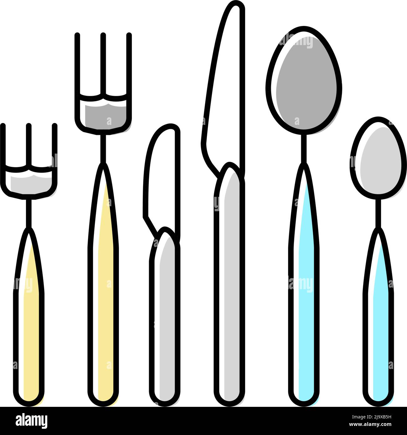 silverware utensil color icon vector illustration Stock Vector Image