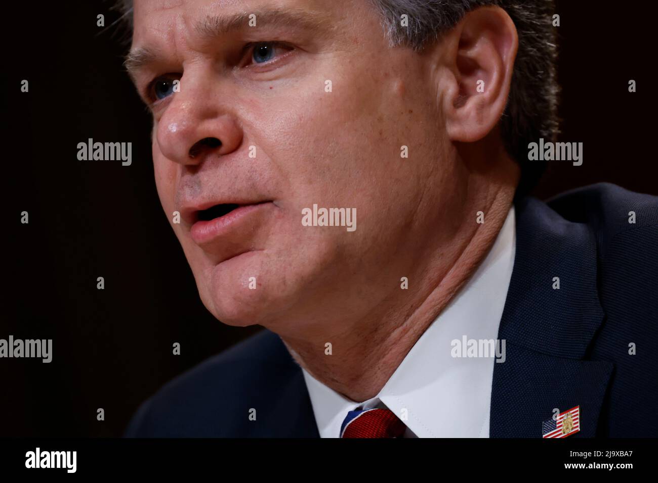 Washington, USA. 25th May, 2022. Christopher Wray, director of the Federal Bureau of