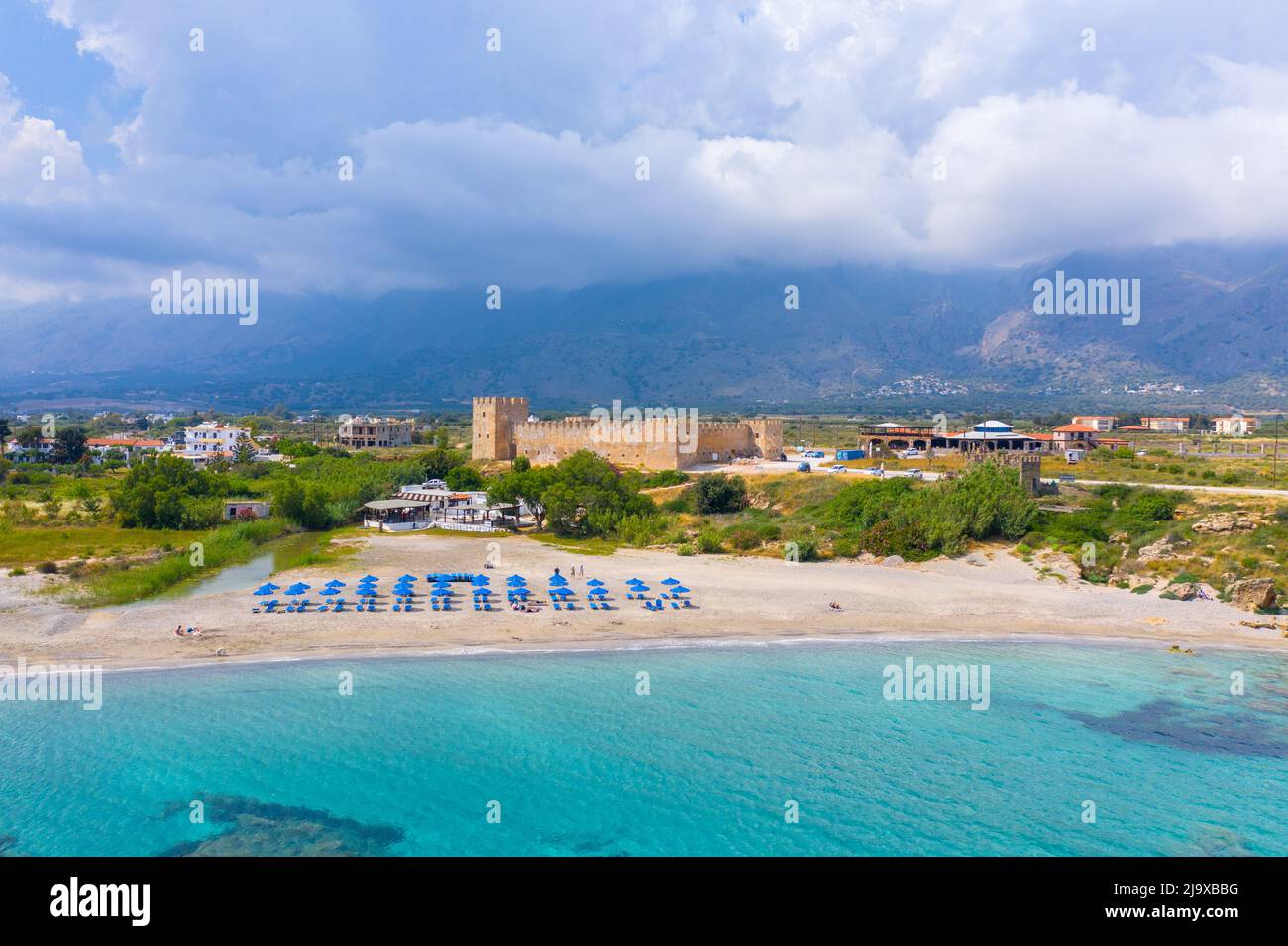 Castle at Frangokastello beach, Crete, Greece Stock Photo
