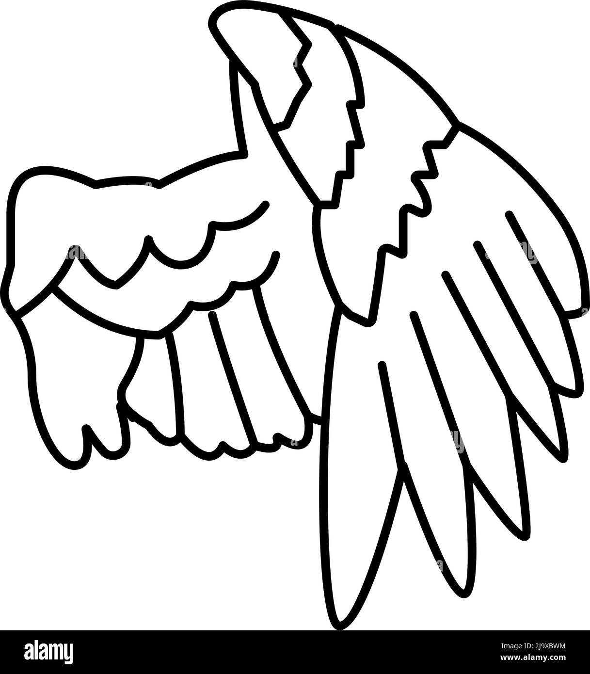 wing bird line icon vector illustration Stock Vector Image & Art - Alamy