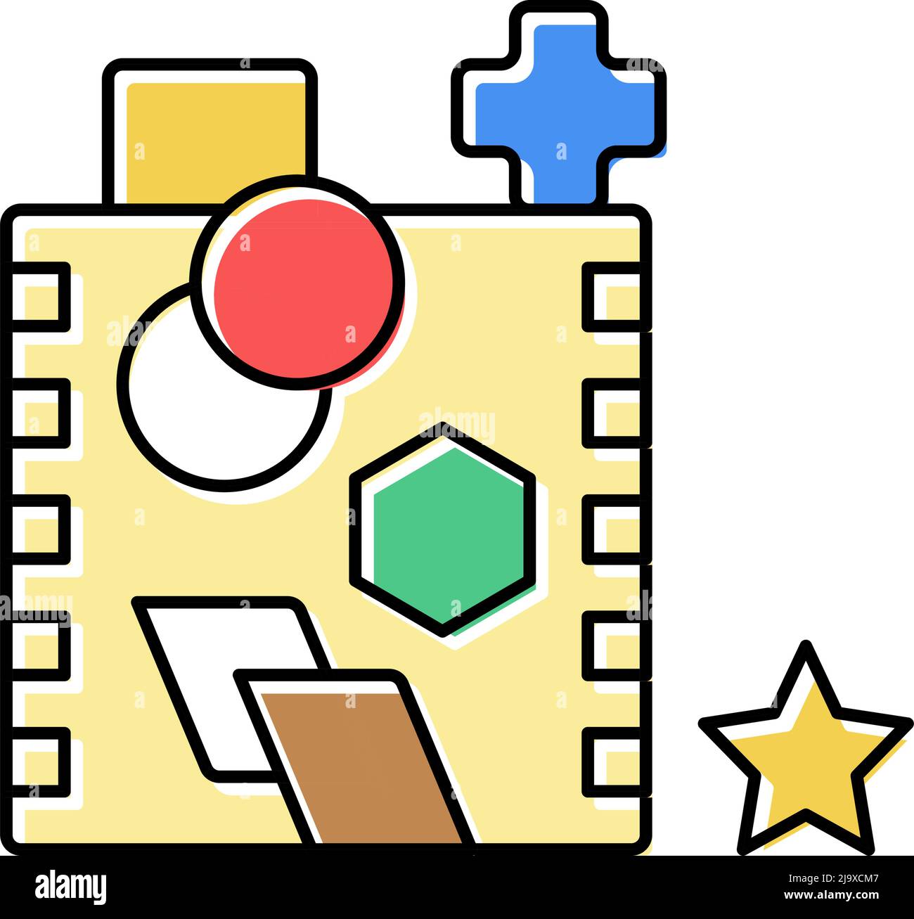 shape sorting color icon vector illustration Stock Vector Image & Art ...