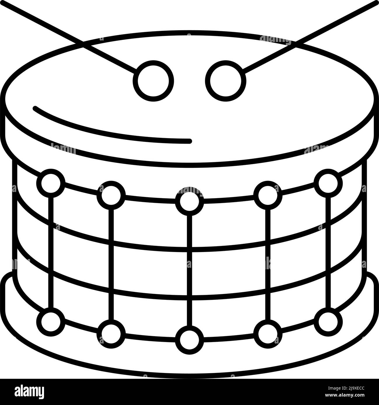 drum music line icon vector illustration Stock Vector Image & Art - Alamy