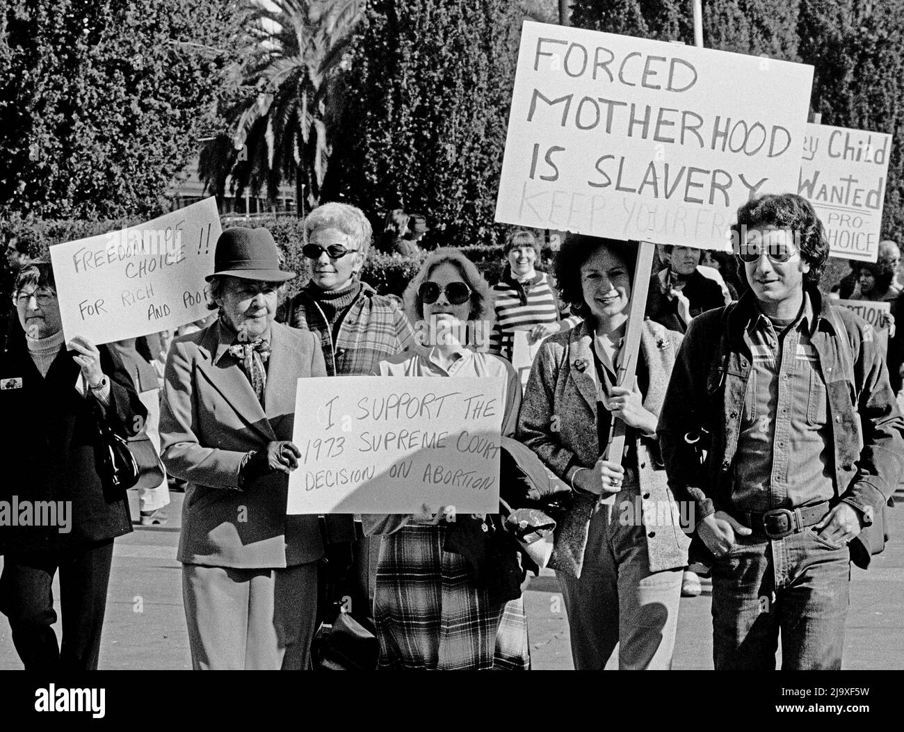 pro abortion, pro choice rally in Union Square, San Francisco, California, 1979 Stock Photo
