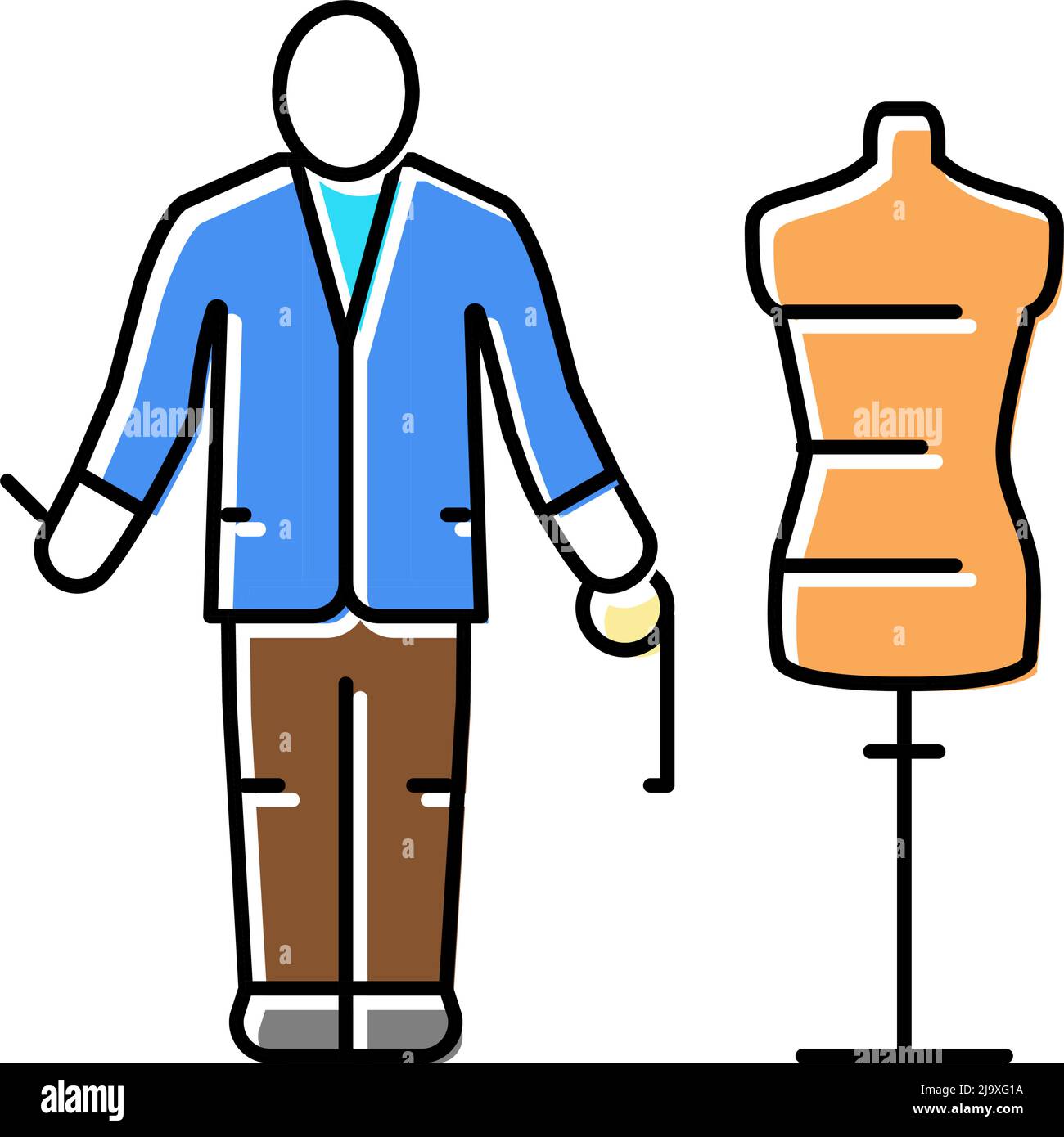 tailor business color icon vector illustration Stock Vector Image & Art ...