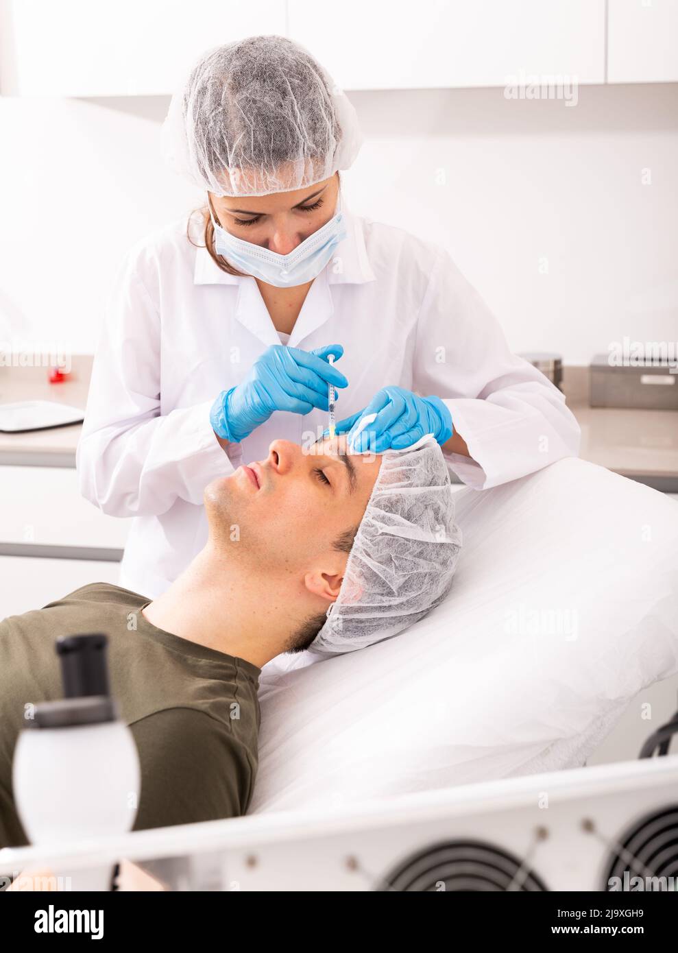 Person Getting Face Injection Clientclient hi-res stock photography and images - Alamy