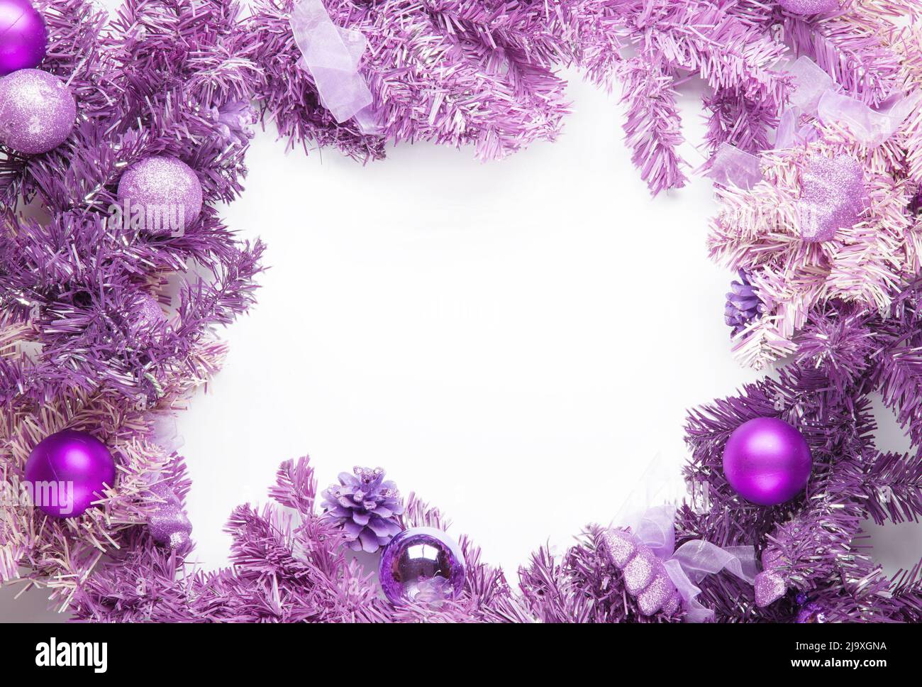 Christmas blue wreath isolated on white Stock Photo - Alamy