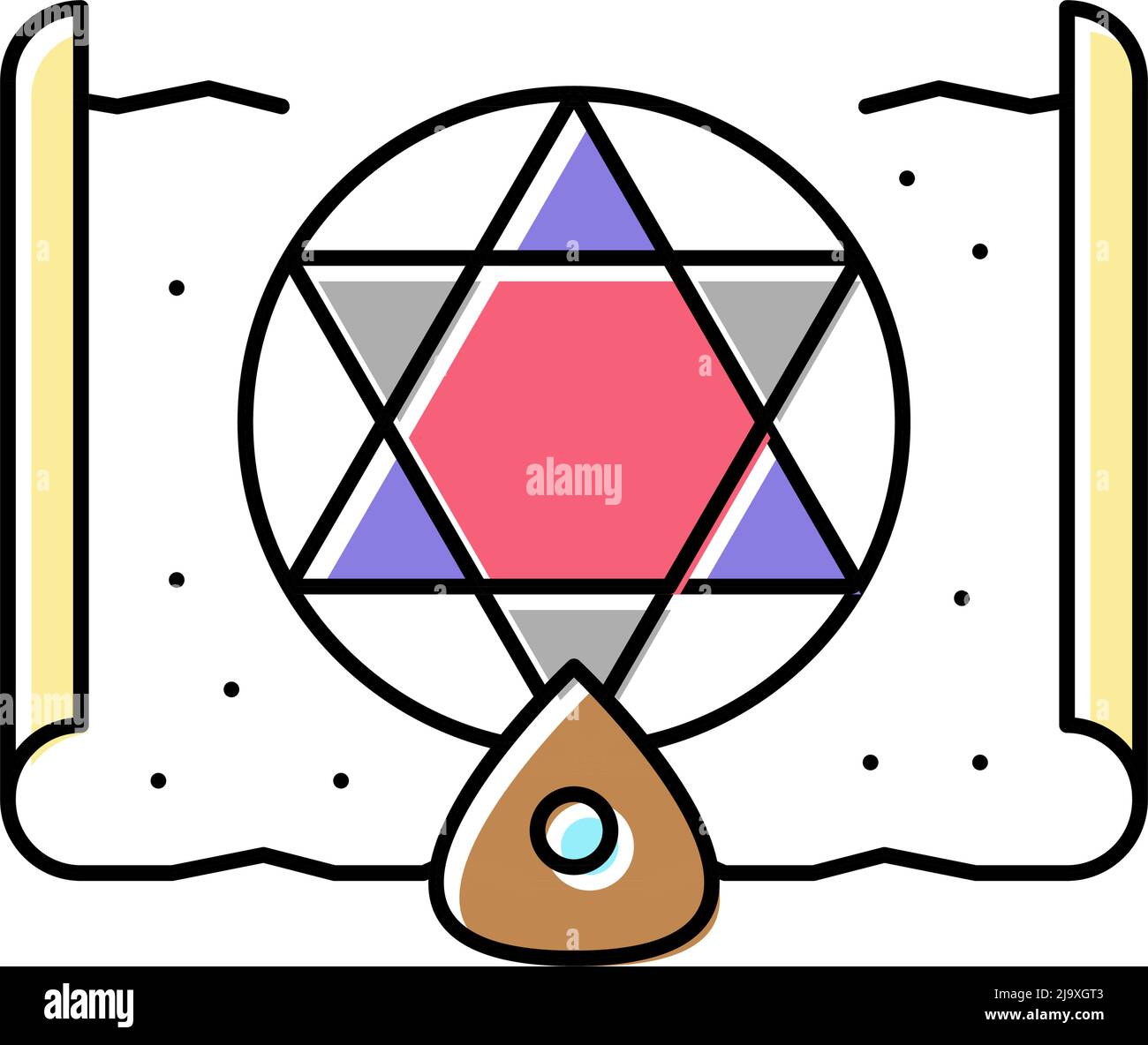 Illusionist performing magic color Stock Vector Images - Alamy