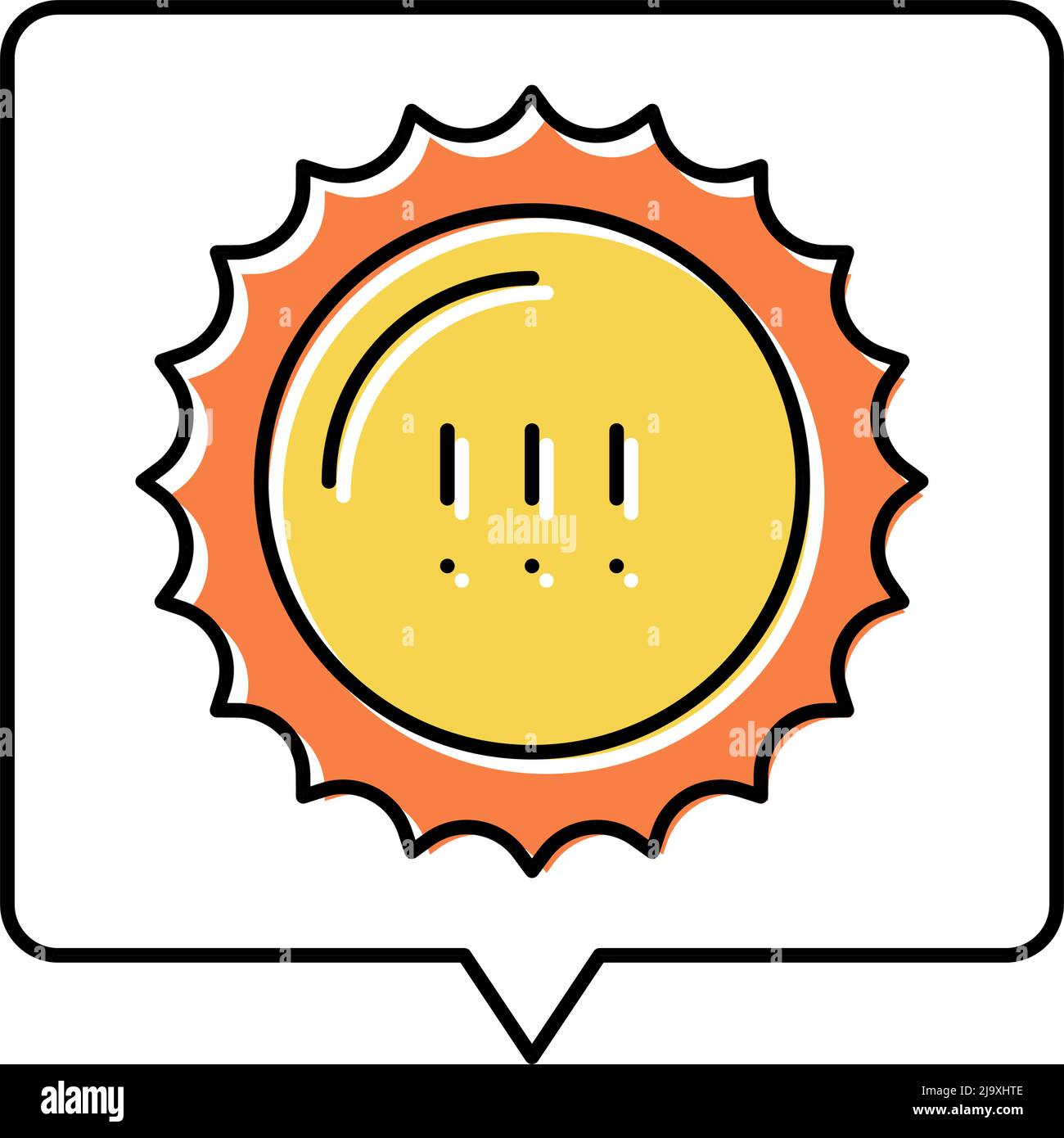 hot weather color icon vector illustration Stock Vector Image & Art Alamy