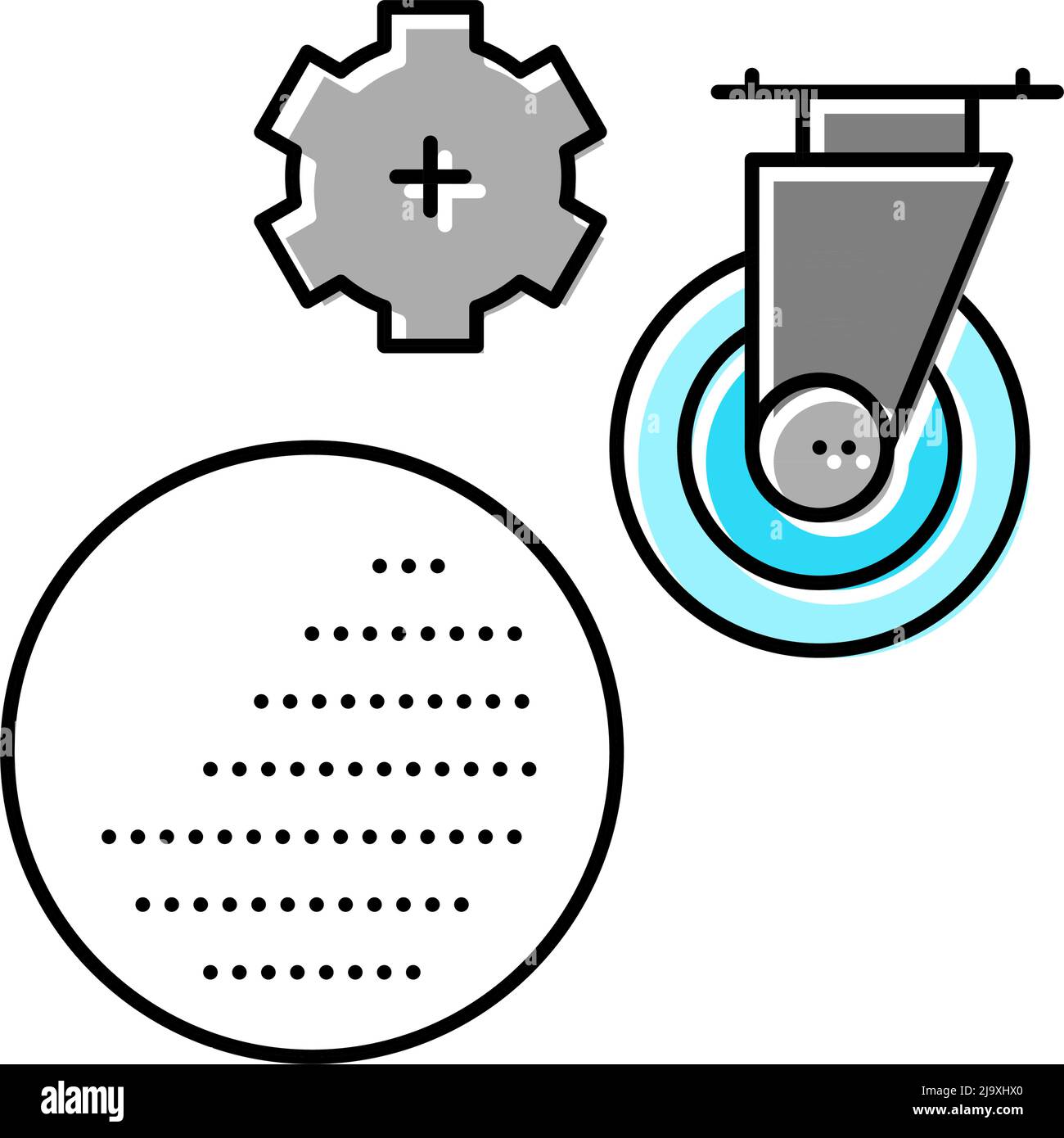 polyurethane elastomer color icon vector illustration Stock Vector ...