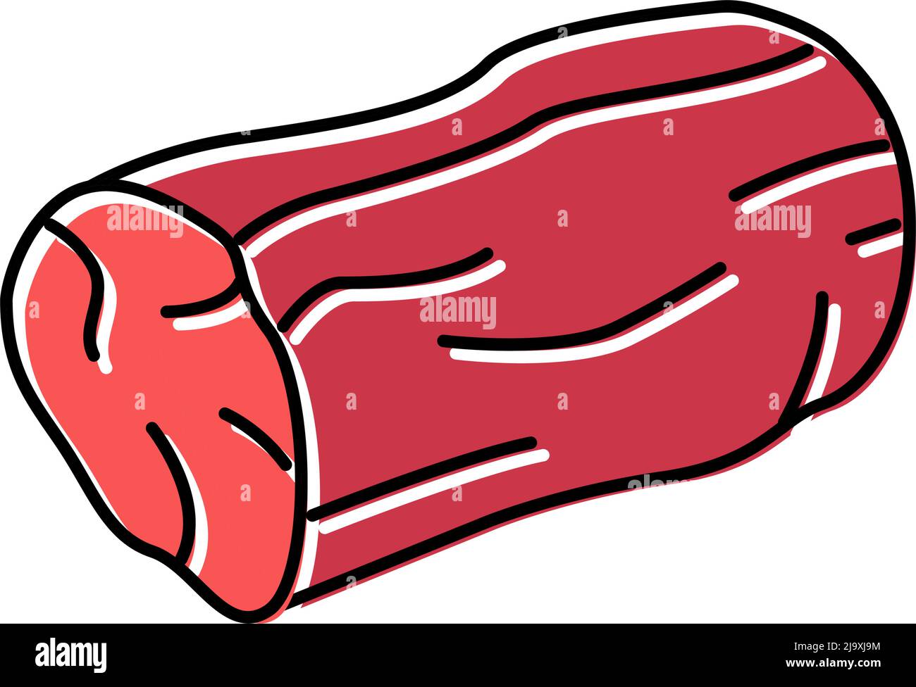 loin beef color icon vector illustration Stock Vector Image & Art - Alamy