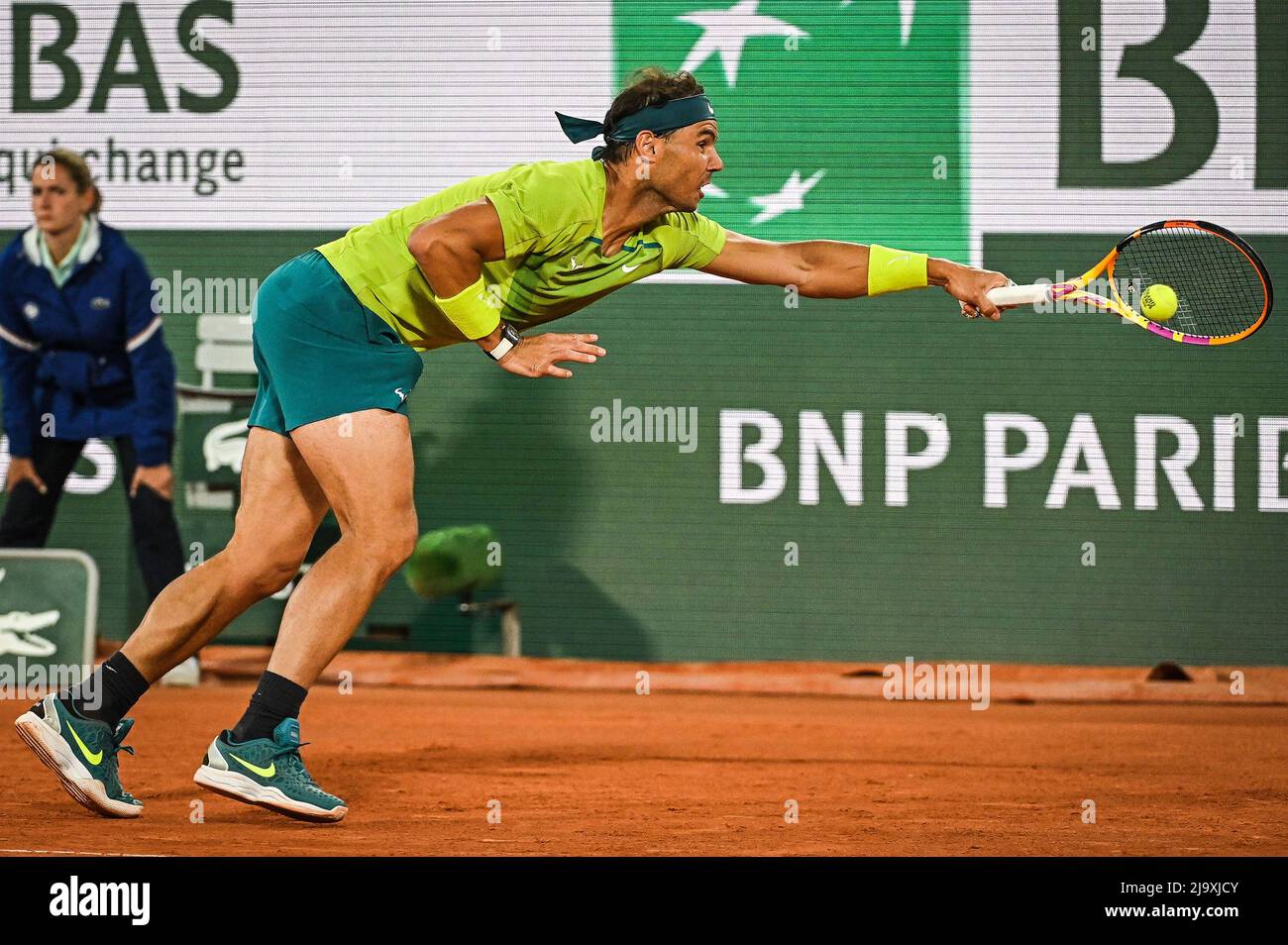 Paris, France. 25th May, 2022. Rafael NADAL of Spain during the Day four of  Roland-Garros 2022, French Open 2022, Grand Slam tennis tournament on May  25, 2022 at Roland-Garros stadium in Paris,