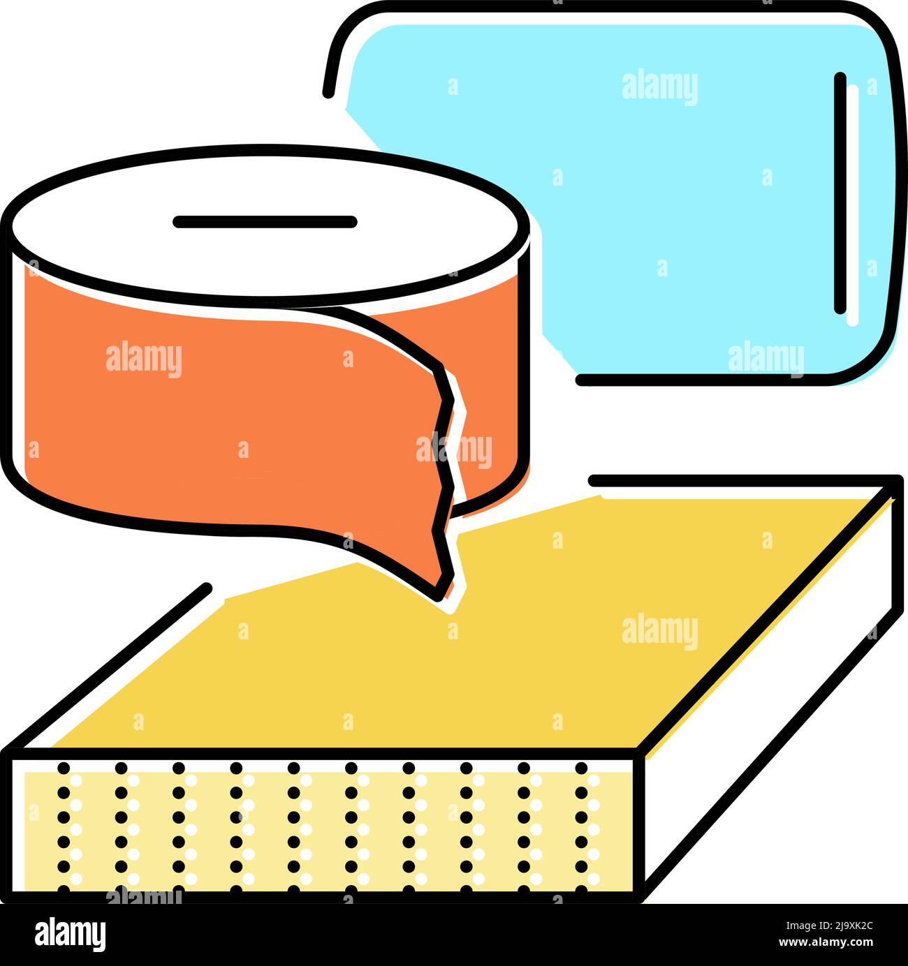 polyurethane thermoset color icon vector illustration Stock Vector