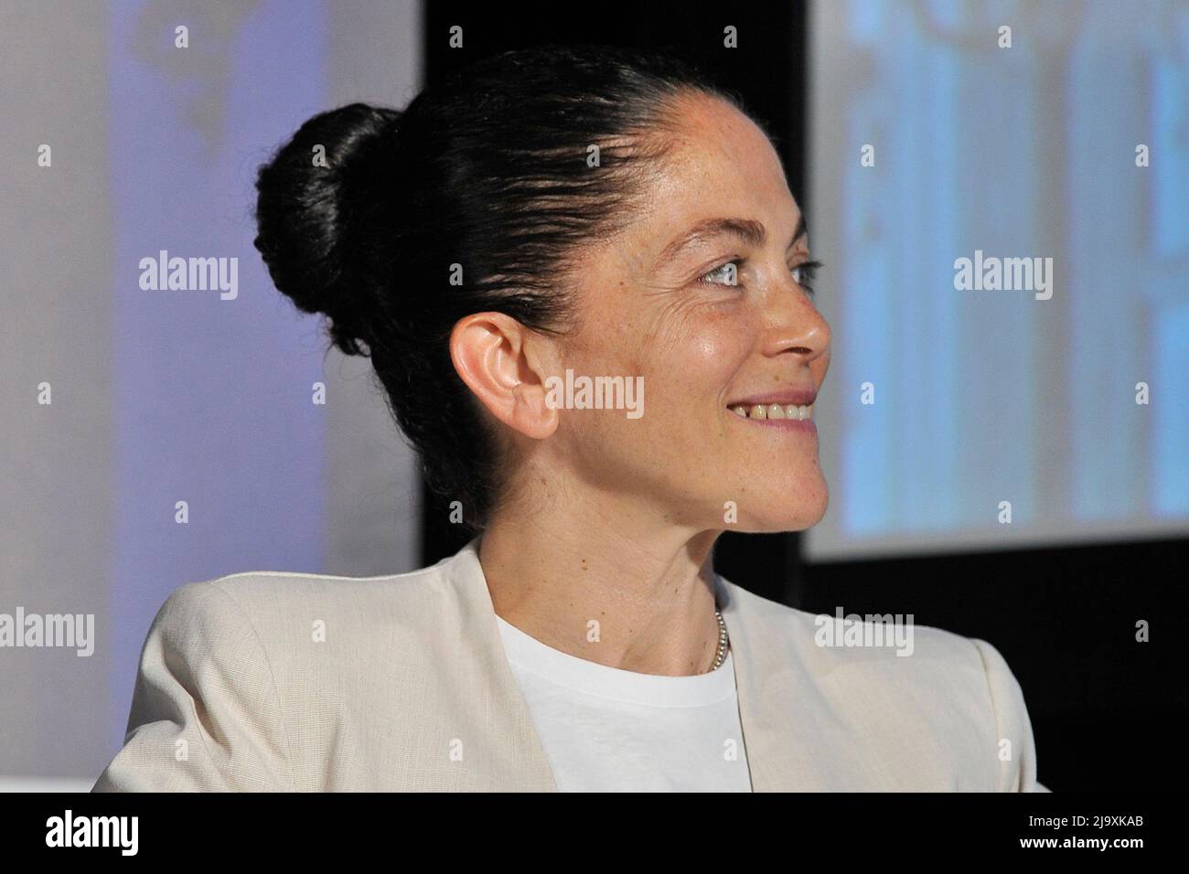 Napoli, Italy. 25th May, 2022. Rosanna Marziale chef, during the celebrations of the 130th anniversary of the newspaper 'Il Mattino', which were held at the court theater of the Royal Palace in Naples. Napoli, Italy, 25 May 2022. (photo by Vincenzo Izzo/Sipa USA) Credit: Sipa USA/Alamy Live News Stock Photo