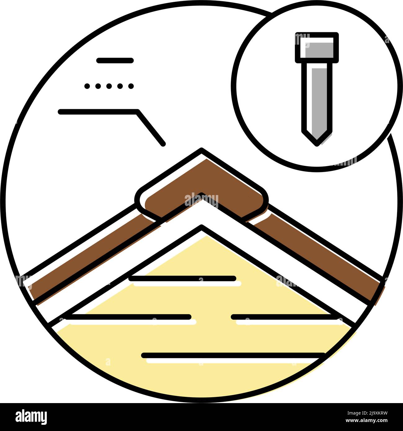 hip and ridge caps color icon vector illustration Stock Vector Image ...