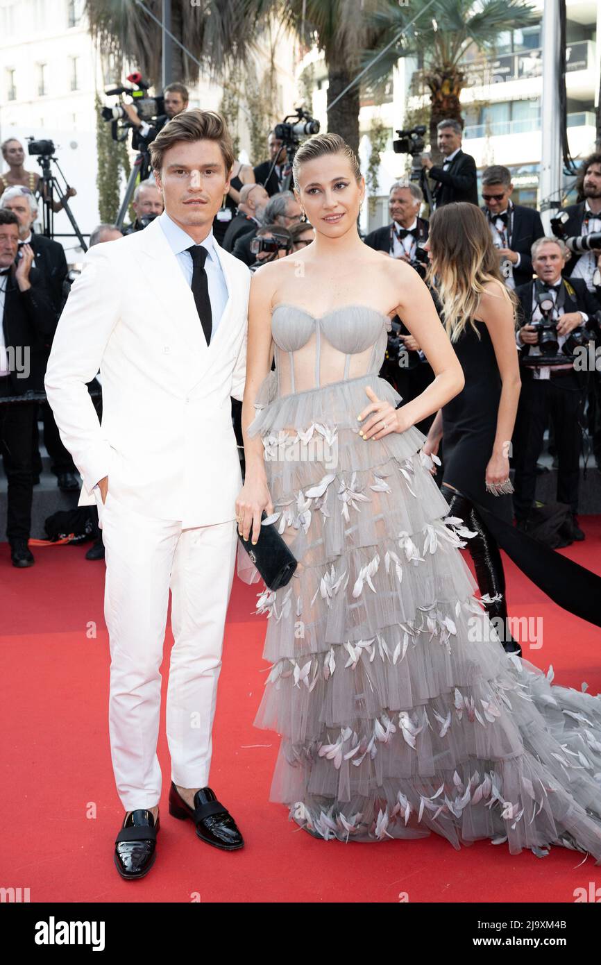Oliver Cheshire and Pixie Lott attend the screening of Elvis during the
