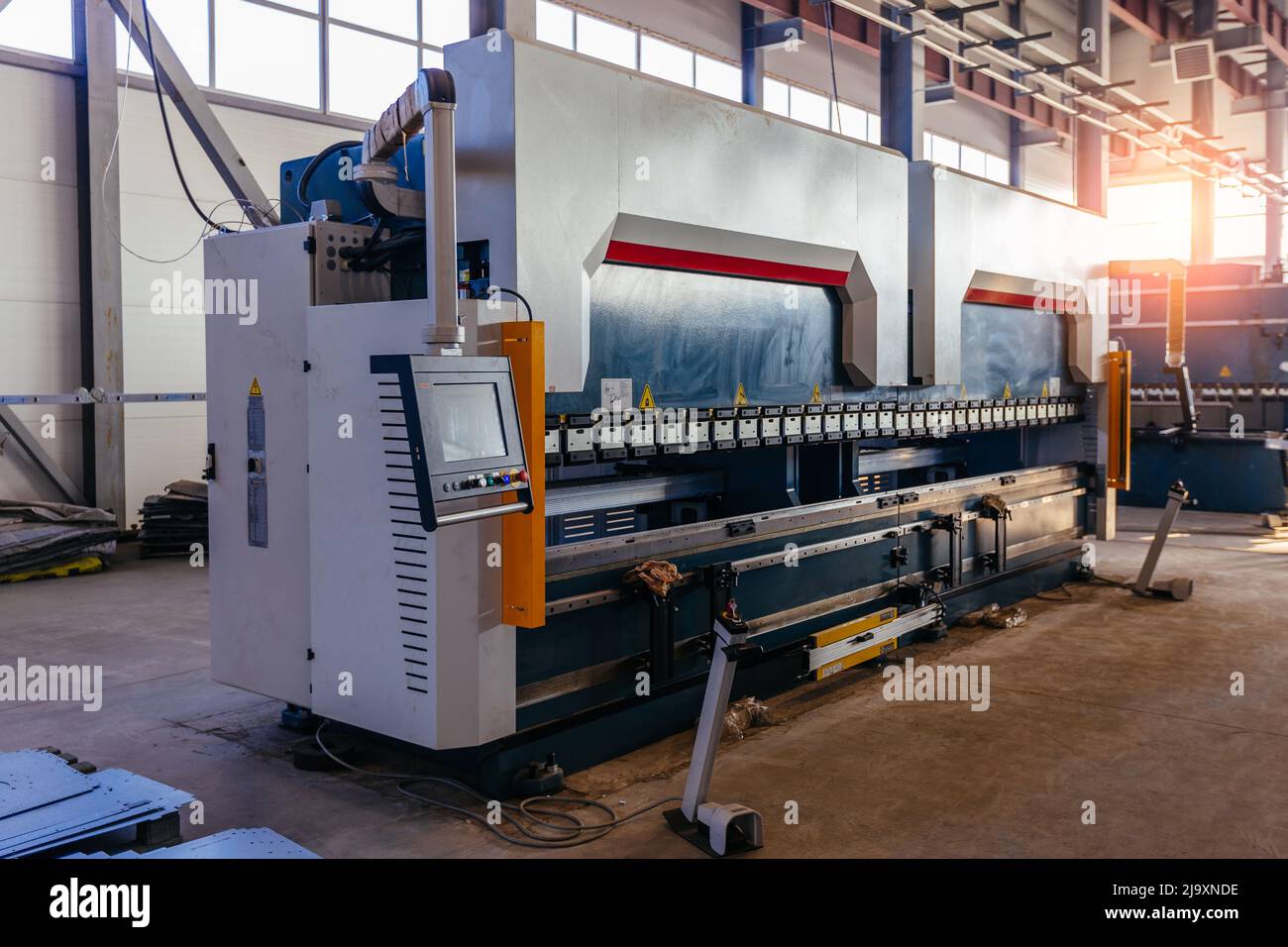 Hydraulic press brake with CNC Stock Photo Alamy