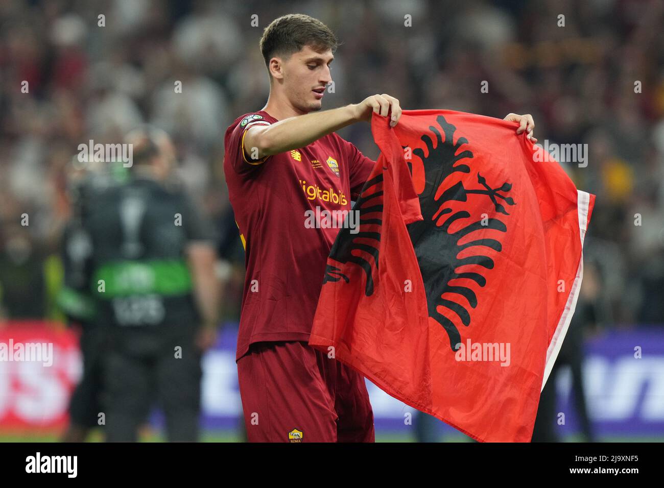 Tirana, Albania. 25th May, 2022. Marash Kumbulla of AS Roma 