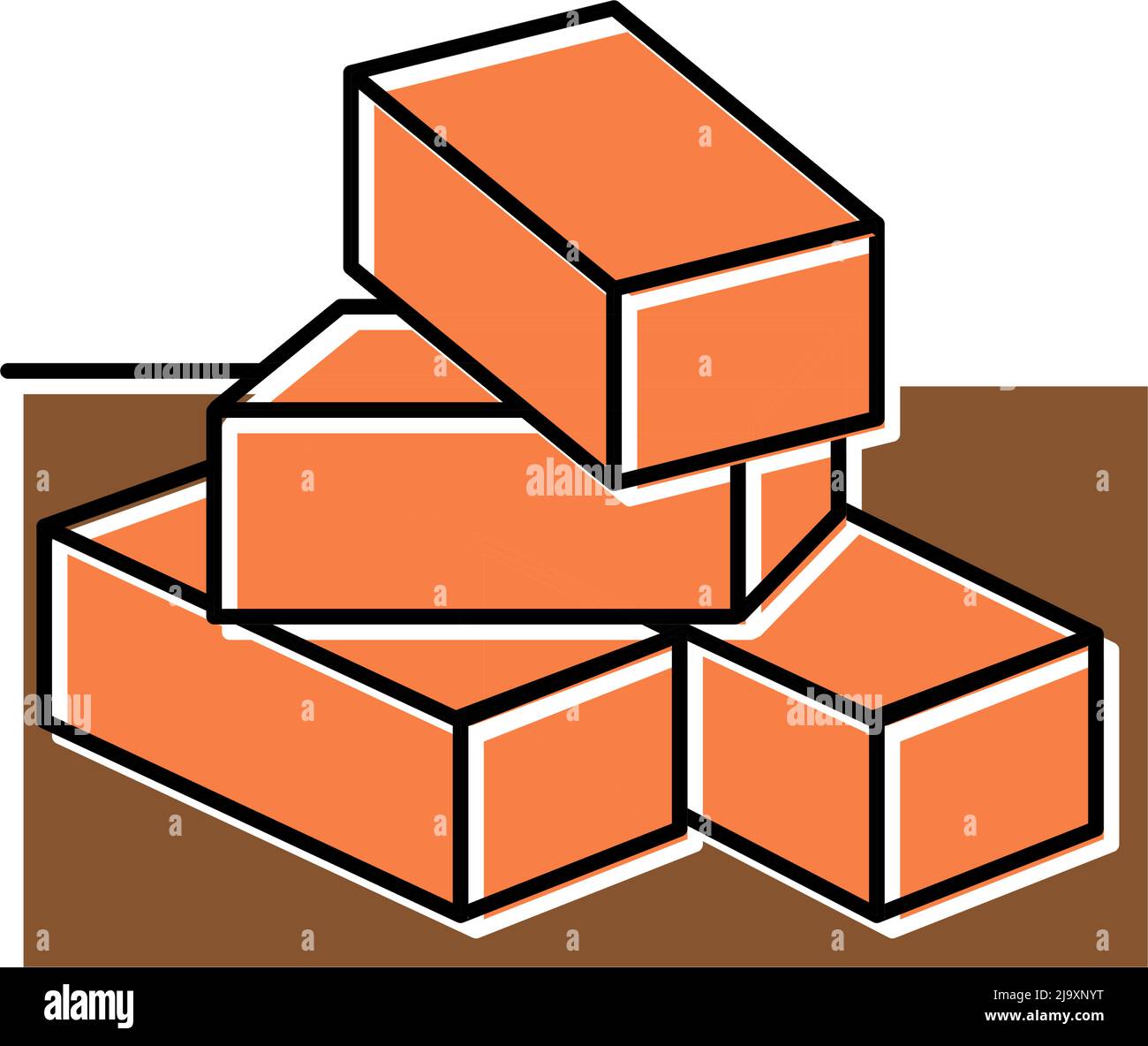 brick for building color icon vector illustration Stock Vector Image ...