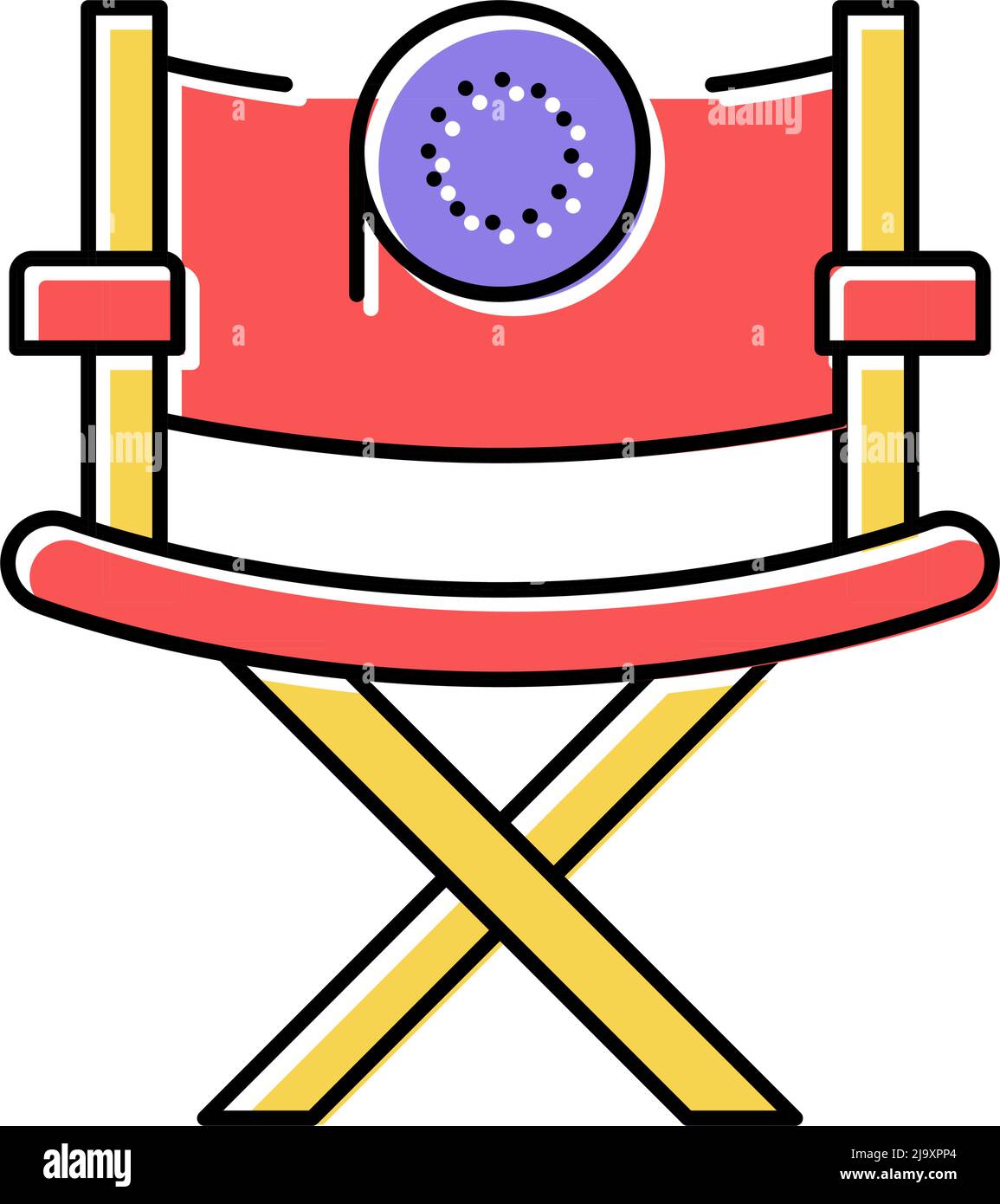 director seat chair color icon vector illustration Stock Vector Image