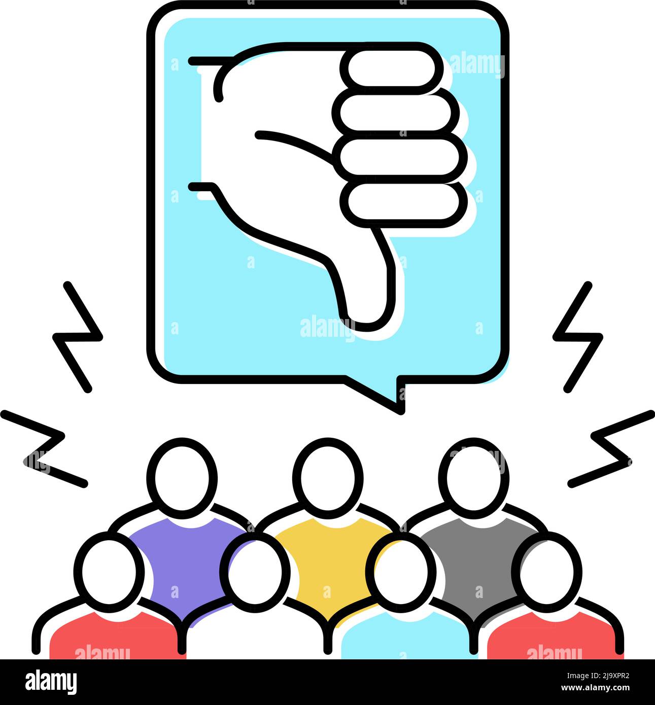 public shaming color icon vector illustration Stock Vector Image & Art ...