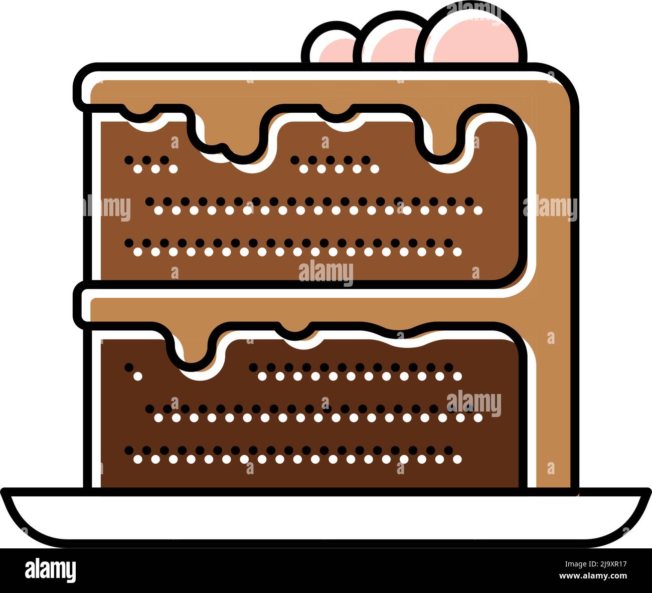 cake chocolate color icon vector illustration Stock Vector Image & Art ...