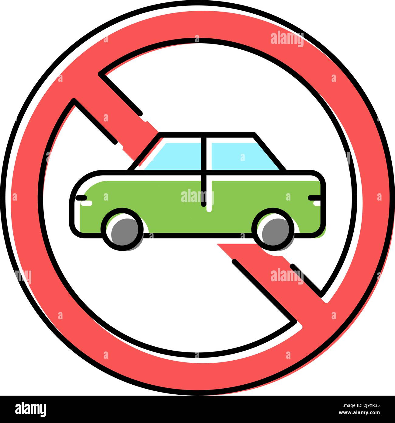 stop car color icon vector illustration Stock Vector Image & Art - Alamy