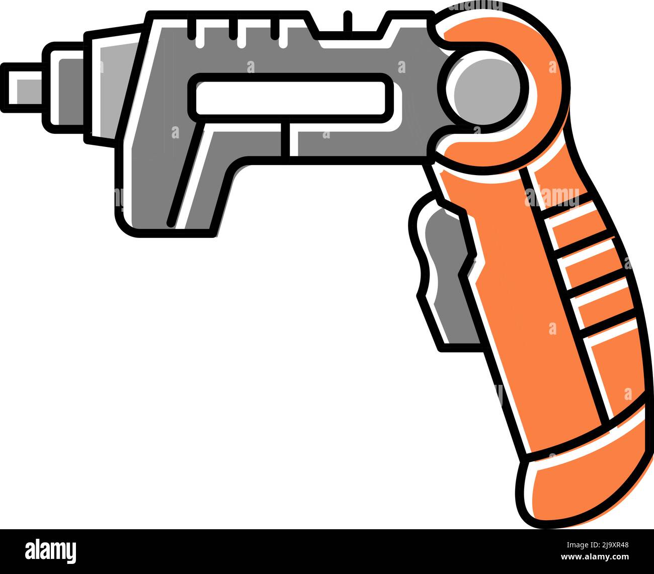 electric screwdriver equipment color icon vector illustration Stock