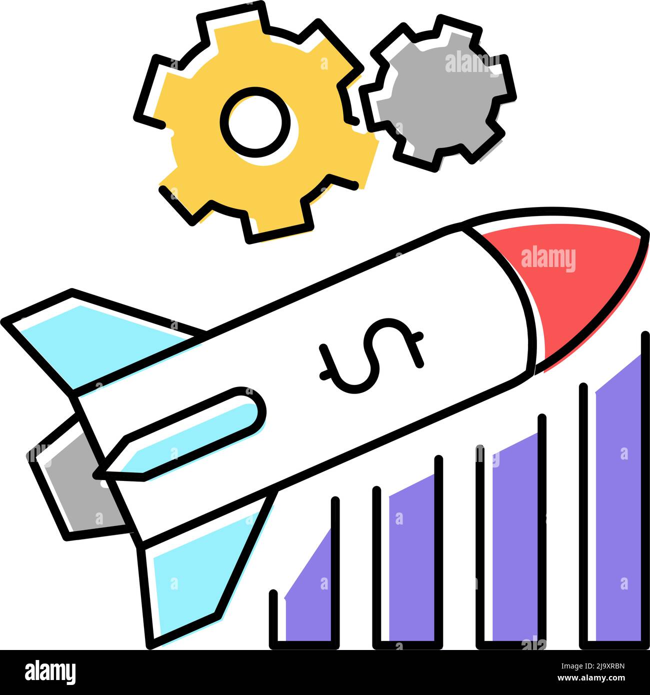 Employee running money color icon hi-res stock photography and images ...