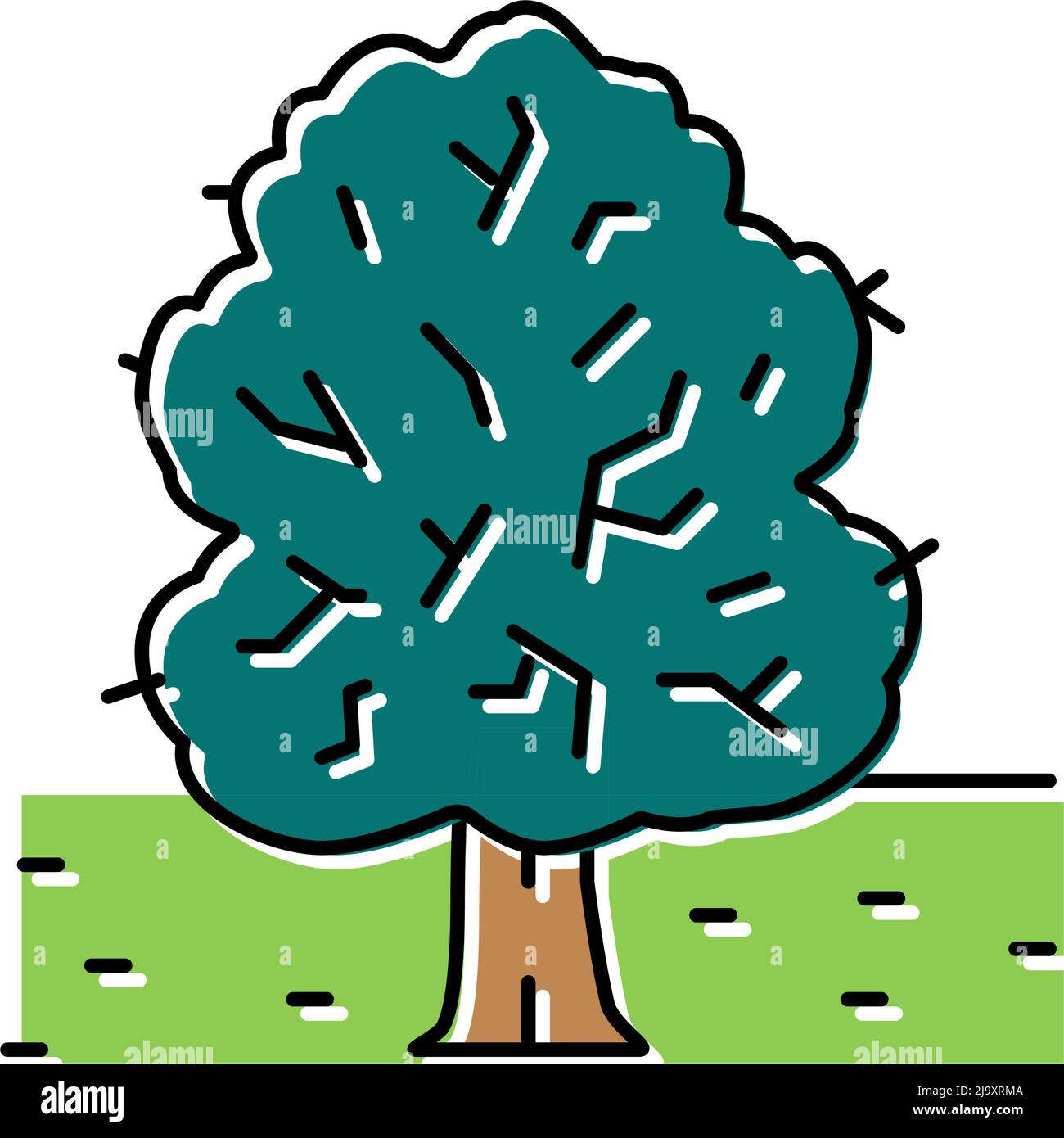 park tree color icon vector illustration Stock Vector Image & Art - Alamy